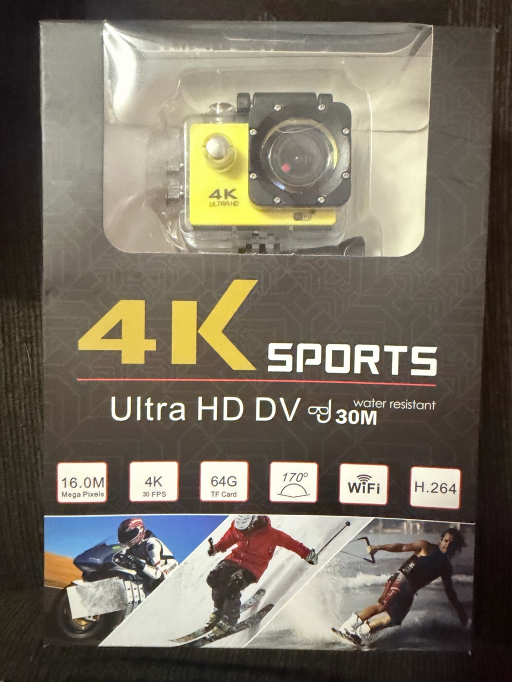 4K Ultra HD Sport Action Camera - Yellow